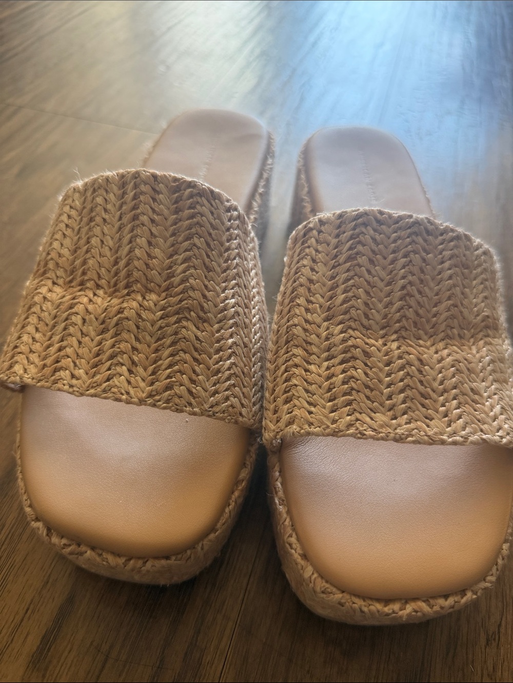 American Eagle Outfitters Braided Slide Sandals in Tan